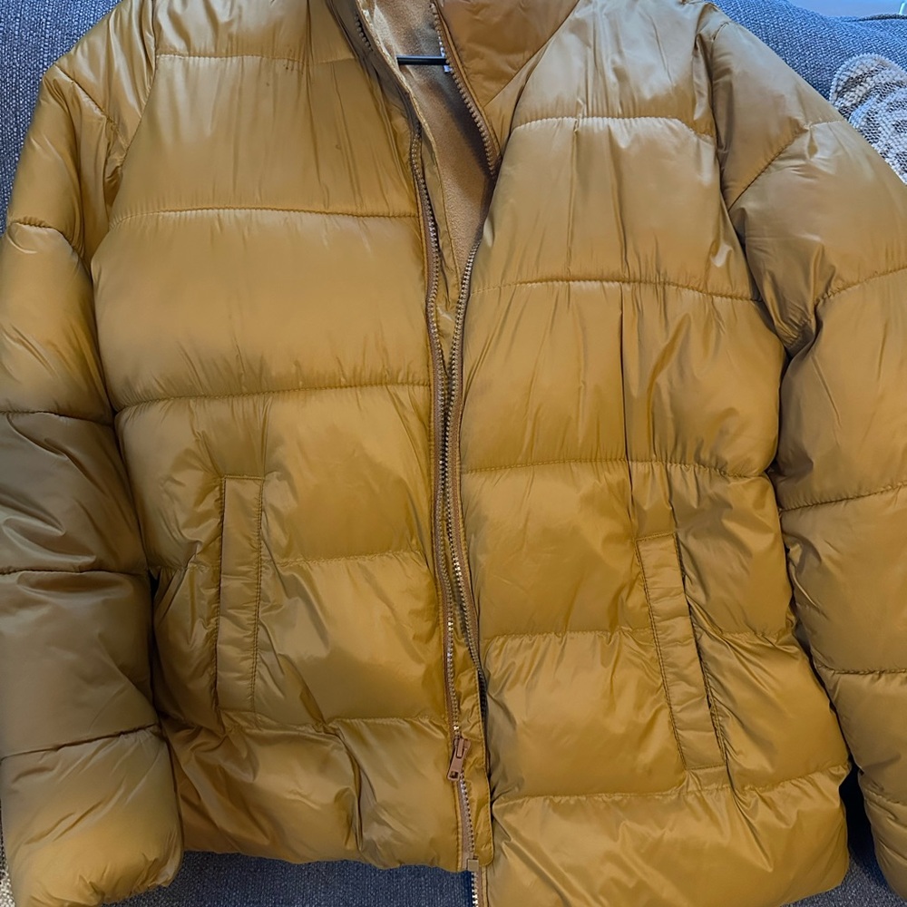 Old Navy Mustard Yellow Puffer Coat